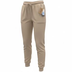 New XL Bearpaw Tan Taupe Jogger Sweatpants Cozy Athleisure Loungewear Airport